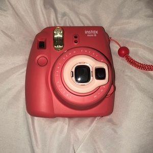Instax mini 8 polaroid camera with camera case.